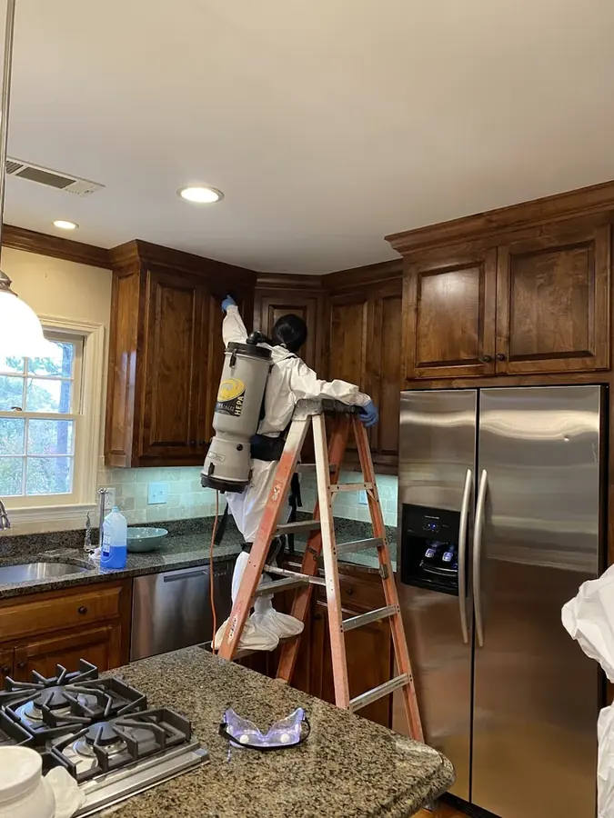 An appliance leak dried at the source