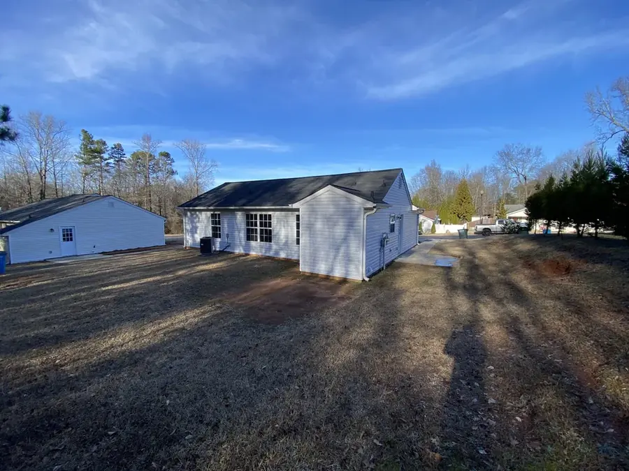 Homes and farm country across southern Johnston County near Four Oaks, NC