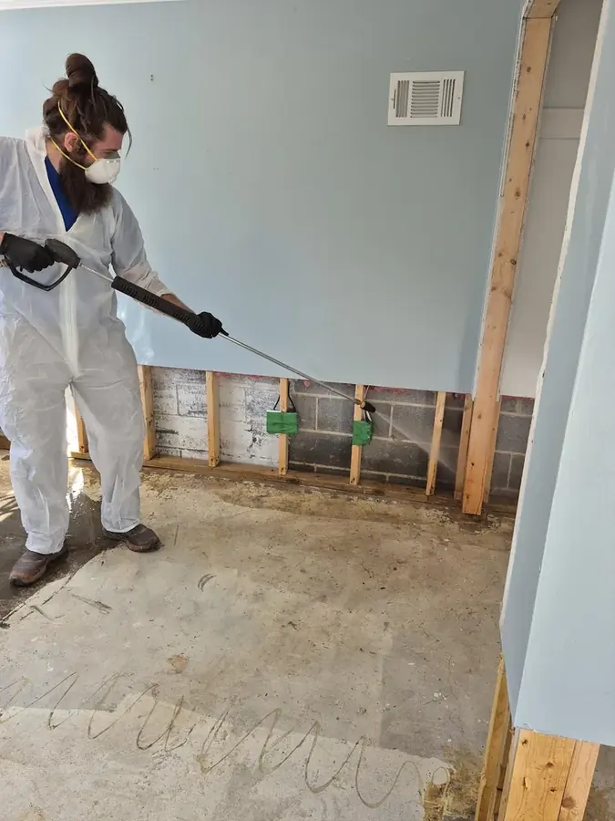 Mold growth checked in the corner of a Four Oaks home